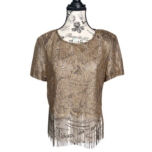 Vintage Flapper Fringe Crop Top - Picture 1 of 6
